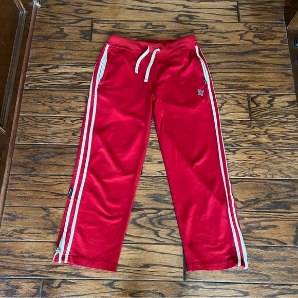 Vintage Abercrombie & Fitch Stripe Red Sweat pants - Picture 1 of 5
